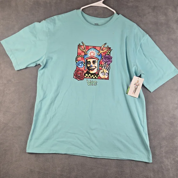 Vans One Piece Chopper Light Blue T-shirt Medium - Picture 1 of 8